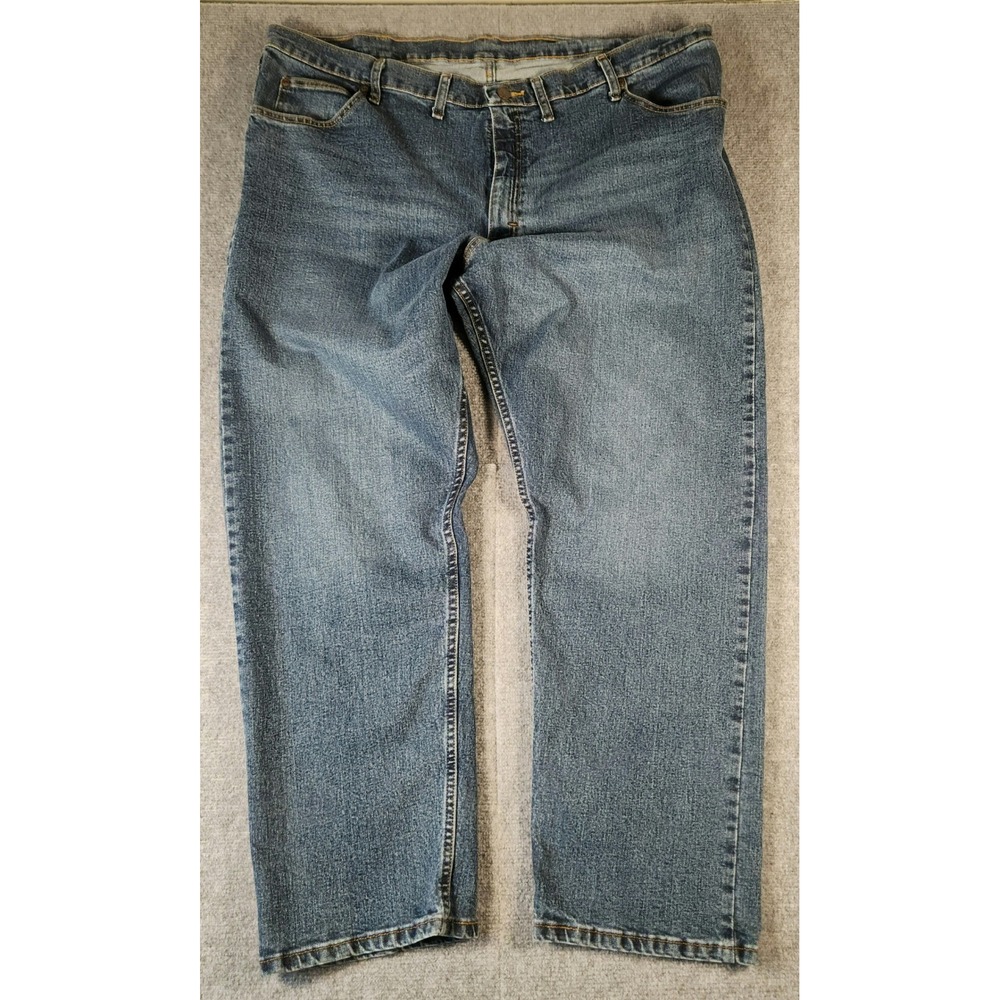 Wrangler Jeans Mens 44x30 1097FXWXD Blue Straight Leg Stretch Denim EUC